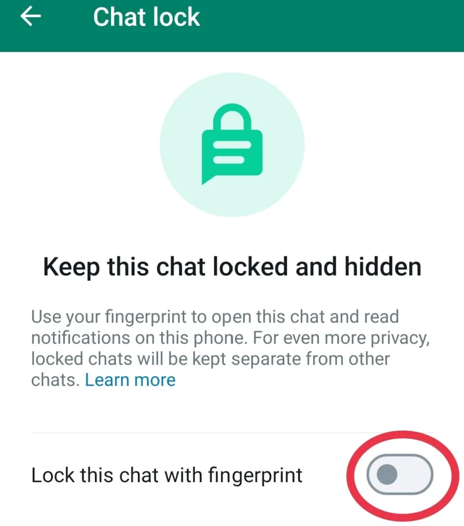 Lock This Chat With Fingerprint