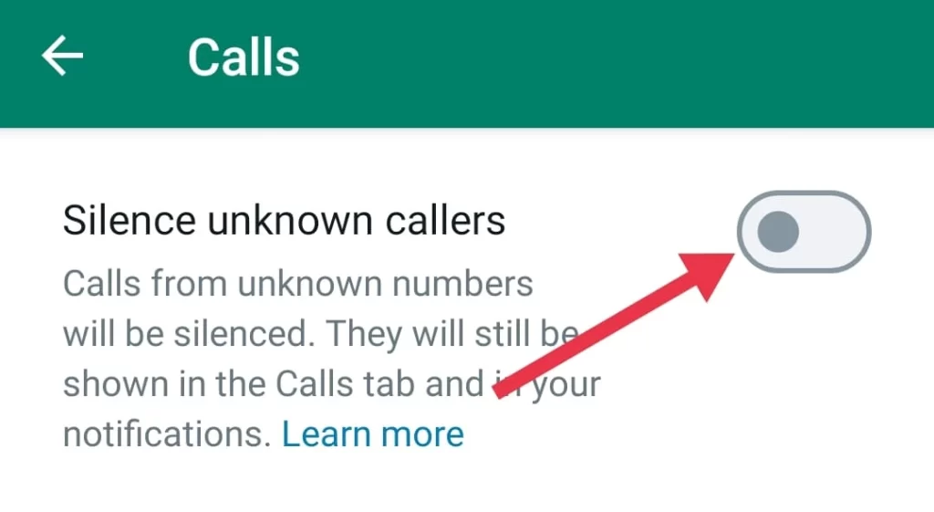 Silence Unknown Callers