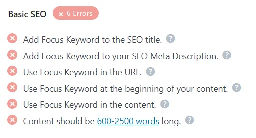 Basic SEO