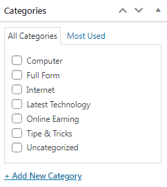 Categories