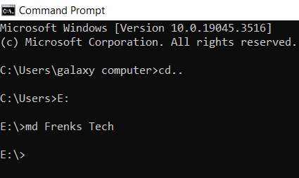 Command Prompt की मदद से Computer में New Folder कैसे बनाए