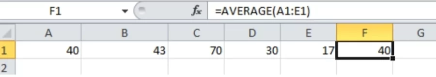 Average Excel Formulas