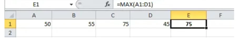 MAX Excel Formulas