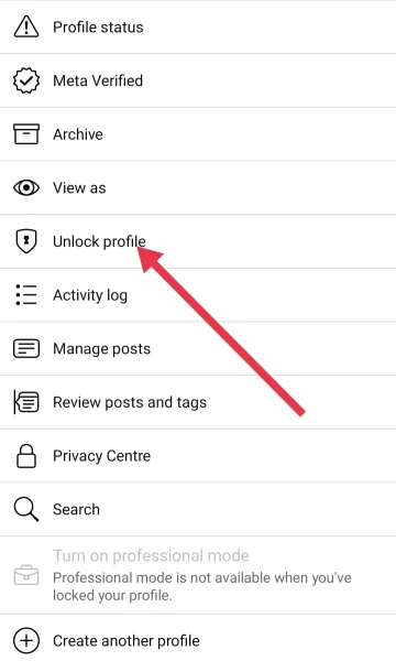 Unlock Profile