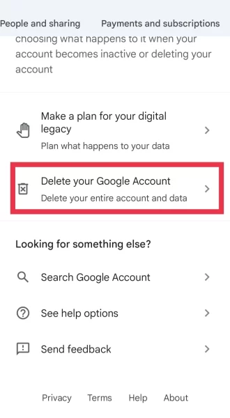 Delete Your Google Account