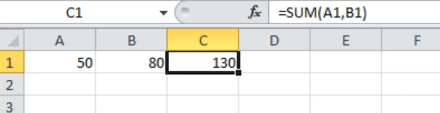 SUM Excel Formulas