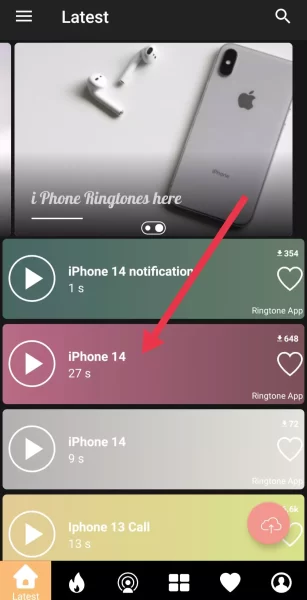 iPhone की Ringtone