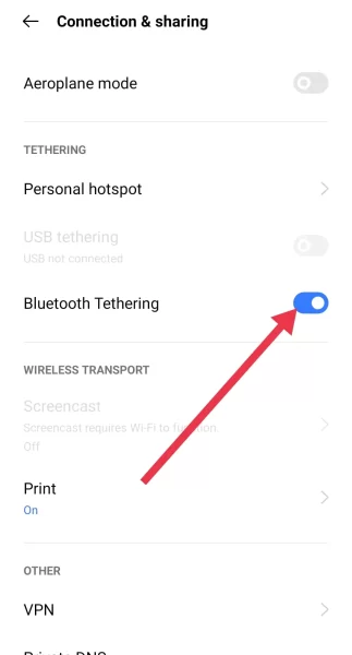 Bluetooth Tethering